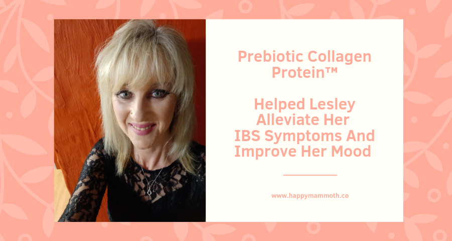 woman with review next to her