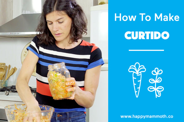 How To Make Curtido and woman in a striped shirt