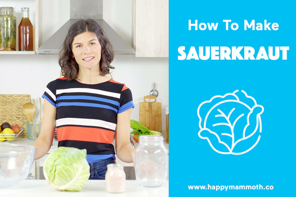 How To Make Sauerkraut with a woman in striped shirt