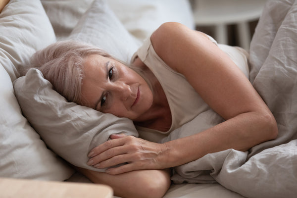 Middle aged woman can't sleep